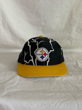 Vintage NFL Youth  Authentic Pittsburgh Steelers Snapback Hat Cap Cotton/Poly